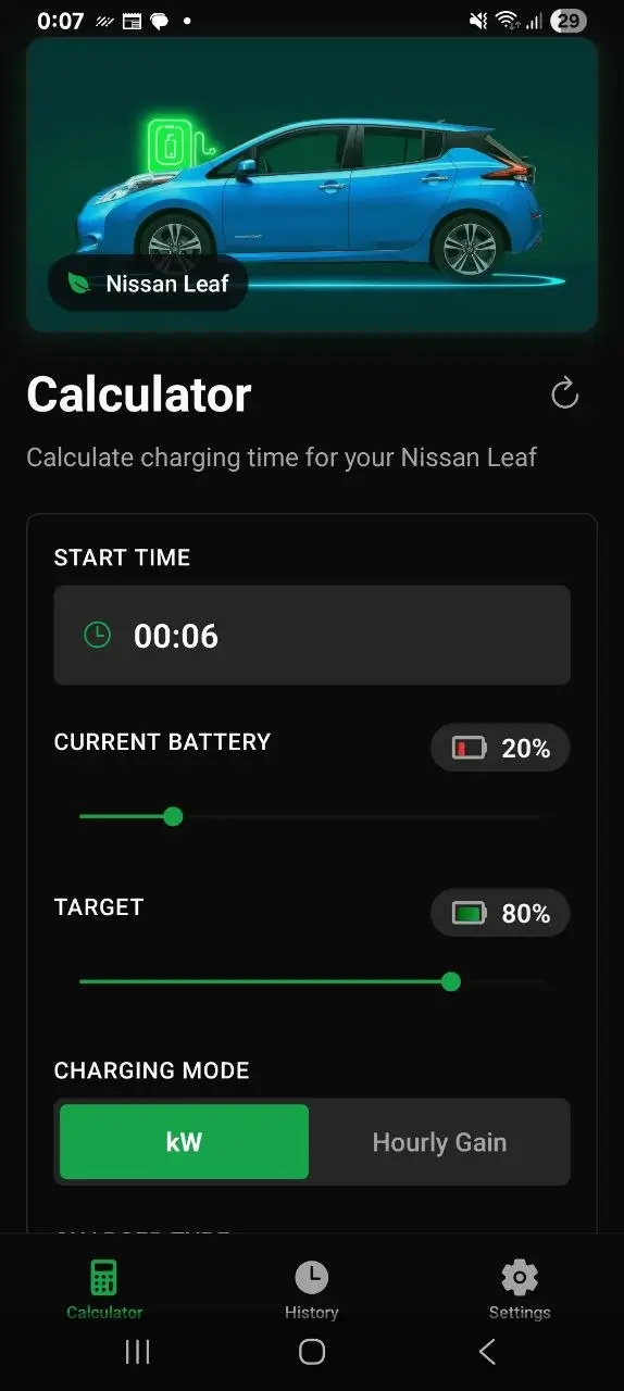 LeafVolts App Screenshot